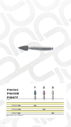 Полировочный бор по керамике 3-я ступень / P 9547 F 204.030, Drendel + Zweiling DIAMANT GmbH, Германия 