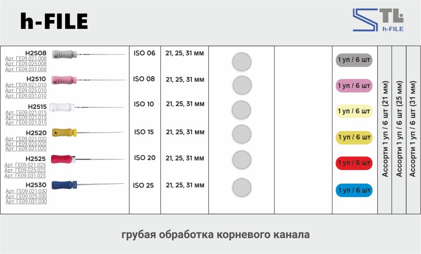 Н-файл 25мм, №10 (6шт), Geosoft / Россия-Израиль