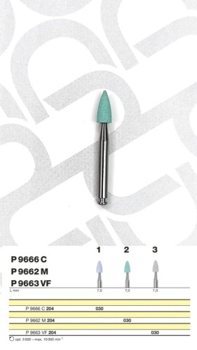 Полировочный бор по композиту 2-я ступень / P 9662 M 204.030, Drendel + Zweiling DIAMANT GmbH, Германия  